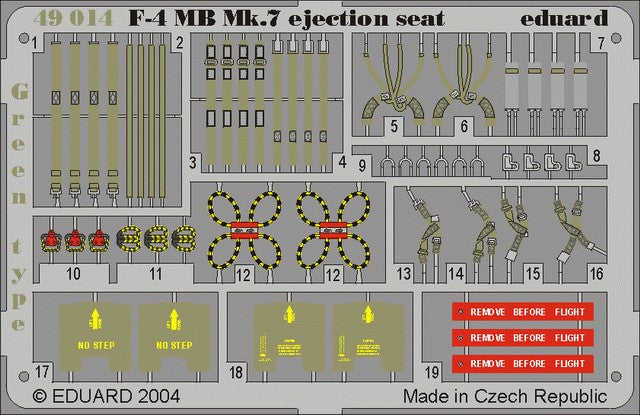 Eduard Details 1/48 Aircraft- F4MB Mk 7 Ejection Seat Green Type for HSG (Painted)