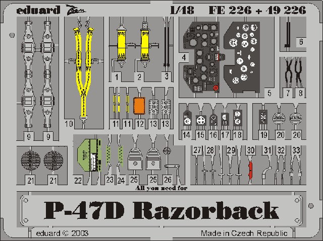 Eduard Details 1/48 Aircraft- P47D for TAM (Painted)