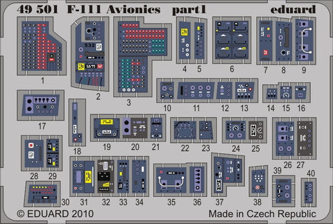 Eduard Details 1/48 Aircraft- F111 Avionics for HBO (Painted)