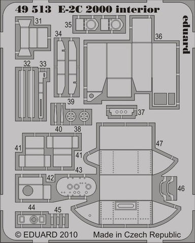 Eduard Details 1/48 Aircraft- E2C 2000 Interior for KIN (Painted Self Adhesive)