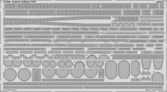 Eduard Details 1/450 Ship - Yamato Railings for HSG