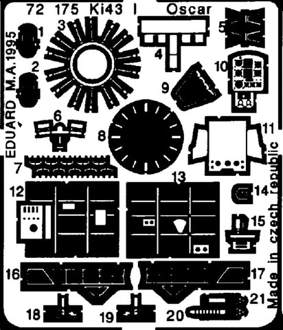 Eduard Details 1/72 Aircraft- Ki43 Oscar for FJM