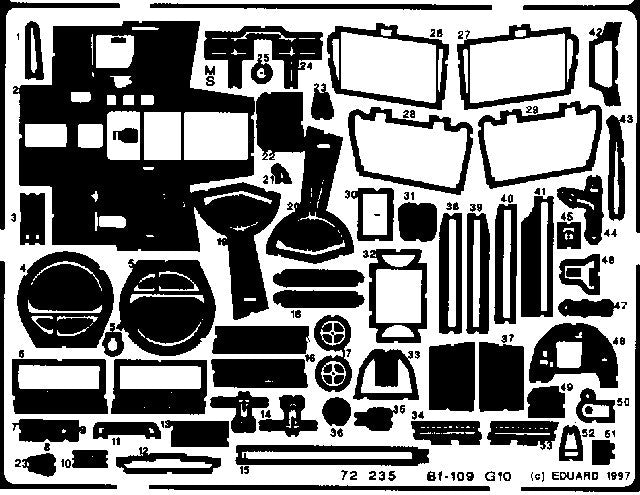 Eduard Details 1/72 Aircraft- BF109G10 for RVL