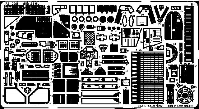 Eduard Details 1/72 Aircraft - Mig23 for ITA