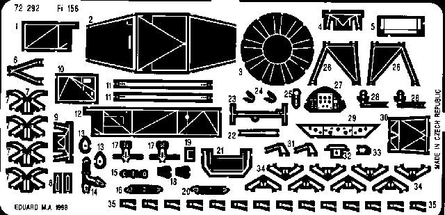 Eduard Details 1/72 Aircraft- Fi156 Storch for ACY