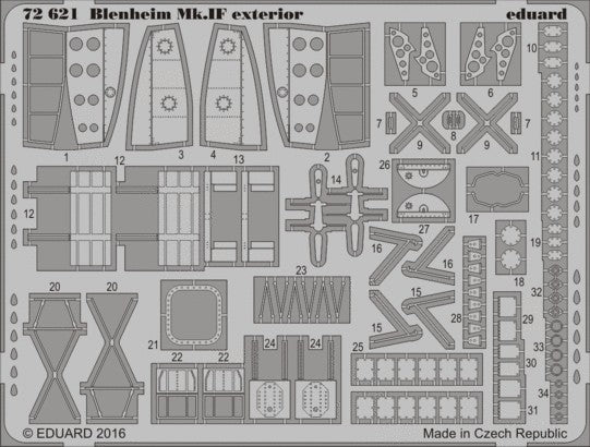 Eduard Details 1/72 Aircraft- Blenheim Mk IF Exterior for ARX