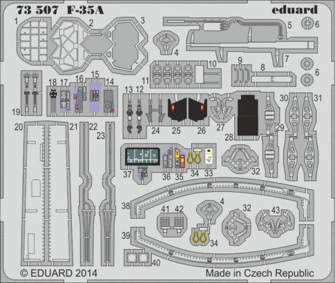 Eduard Details 1/72 Aircraft- F35A for HSG (Painted Self Adhesive)