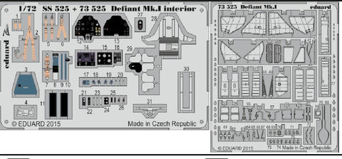 Eduard Details 1/72 Aircraft- Defiant Mk I for ARX (Painted Self Adhesive)