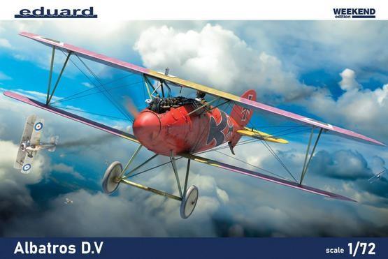 Eduard Aircraft 1/72 Albatros D V German BiPlane Fighter Wkd Edition Plastic Kit