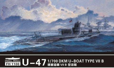 Flyhawk Model Ships 1/700 DKM U47 U-Boat Type VII B Submarine Kit