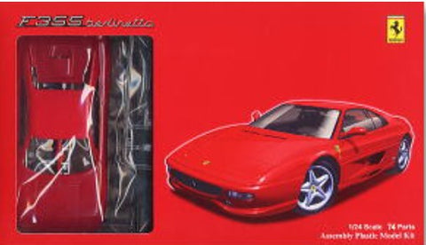 Fujimi Car Models 1/24 Ferrari F355 Berlinett Sports Car Kit (Molded in Red)