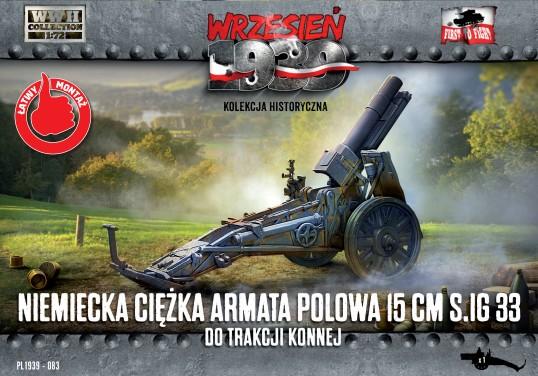 First To Fight 1/72 WWII 15cm SIG33 German Heavy Field Gun for Horse Traction Kit