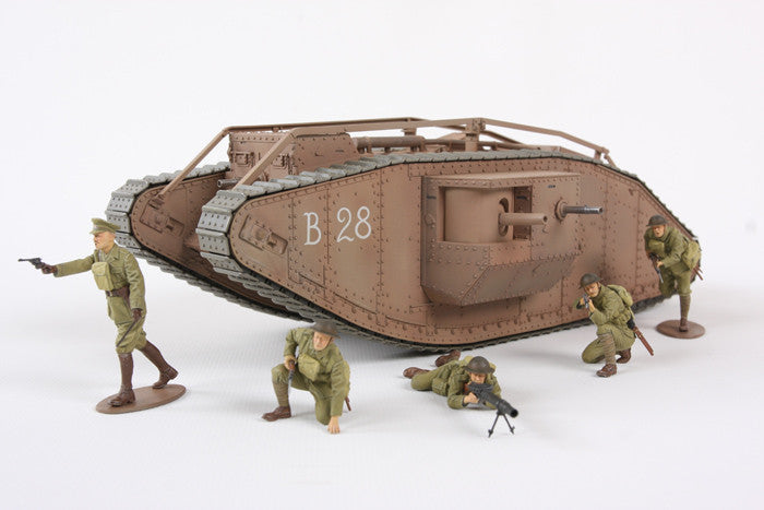 Tamiya Military 1/35 WWI British Mk IV Male Tank w/Single Motor & 5 Crew Kit