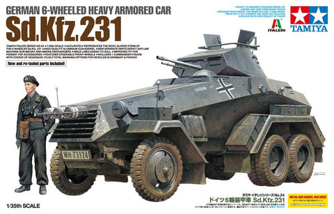 Tamiya Military 1/35 German SdKfz 231 6-Wheeled Heavy Armored Car Kit