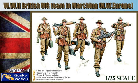 Gecko 1/35 WWII British MG Team in March NW Europe (5) (New Tool) Kit