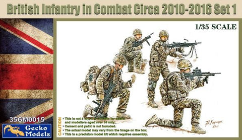 Gecko 1/35 British Infantry in Combat 2010-12 Set 1 (4) (New Tool) Kit