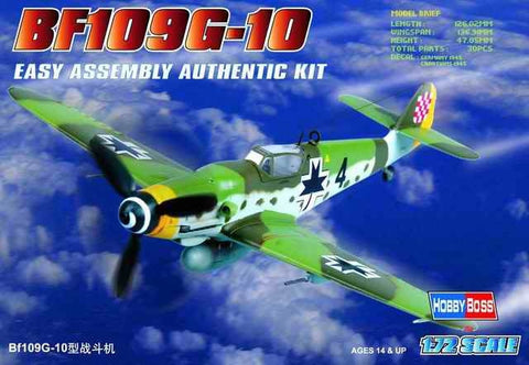 Hobby Boss Aircraft 1/72 Bf-109G-10 Messerschmitt Kit