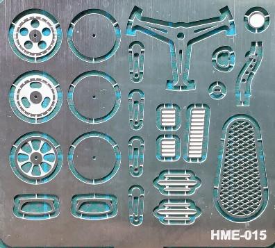 Highlight Model Studio 1/24-1/25 VW Beetle Detail Set 1 for TAM: Steering Wheel Spokes, Door Handles & Gear Shifter
