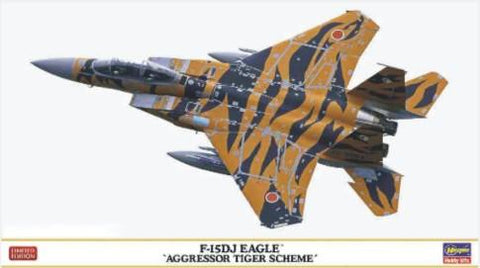Hasegawa Aircraft 1/72 F15DJ Eagle Aggressor Tiger Scheme Fighter (Ltd Edition) Kit