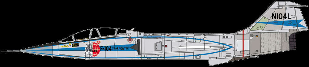 Hasegawa Aircraft 1/48 TF-104G Starfighter Demonstrator Limited Edition Kit