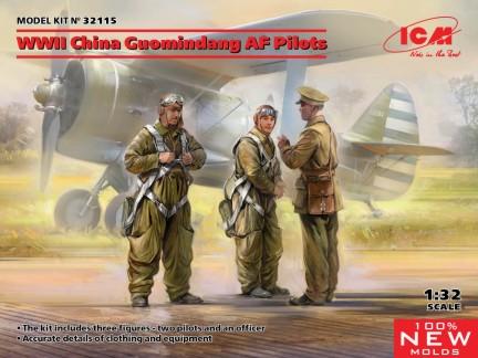 ICM Aircraft 1/32 WWII China Guomindang AF Pilots (New Tool) Kit