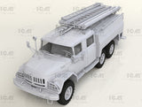 ICM Military 1/35 Chernobyl #2: Fire Fighter Diorama Set (AC40-137A Fire Truck, 4 Figures, Base)