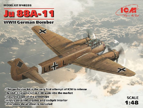 ICM Aircraft 1/48 WWII German Ju88A11 Bomber Kit
