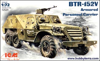 ICM Military 1/72 Soviet BTR152V Armored Personnel Vehicle Kit