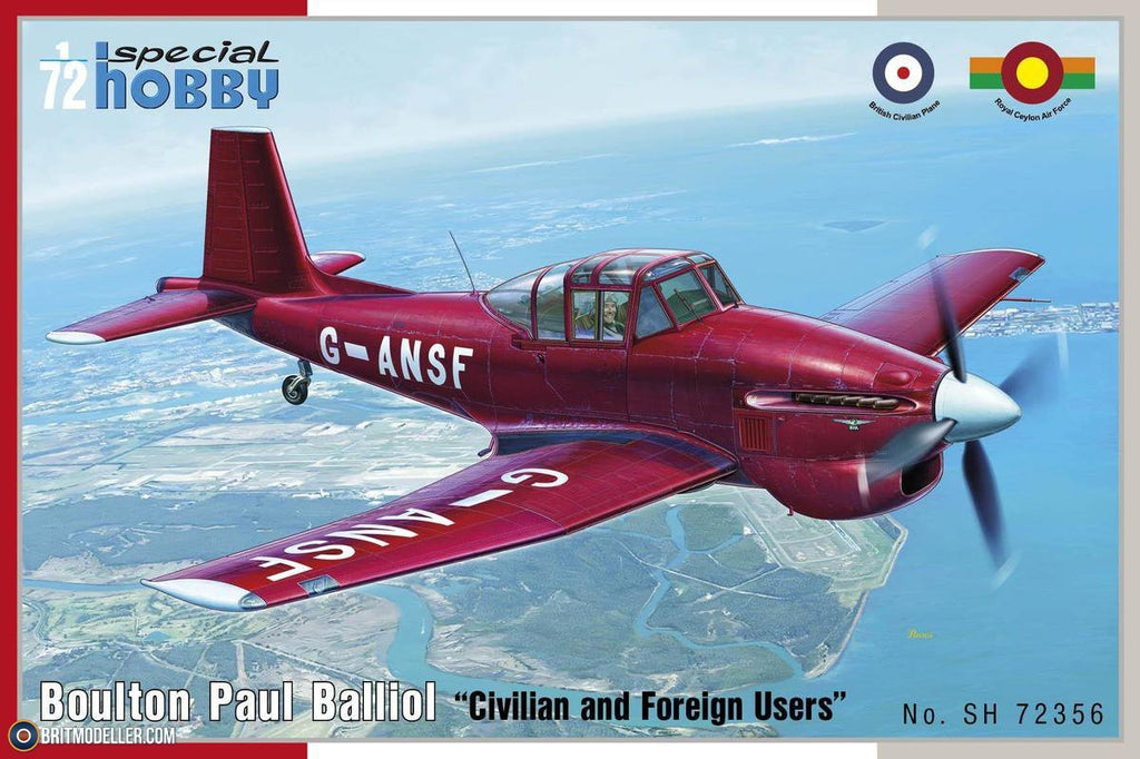 Special Hobby 1/72 Boulton Paul Balliol Civilian & Foreign Users Aircraft Kit