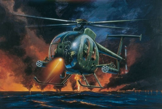 Italeri Aircraft 1/72 AH6 Night Fox Helicopter Kit