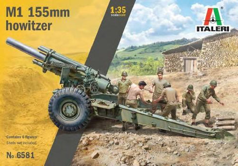 Italeri Military 1/35 M1 155mm Howitzer w/6 Crew Kit