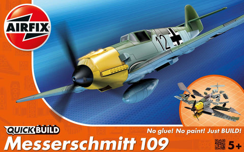 Airfix Aircraft 1/72 Quick Build Messerschmitt Bf109 Fighter Snap Kit