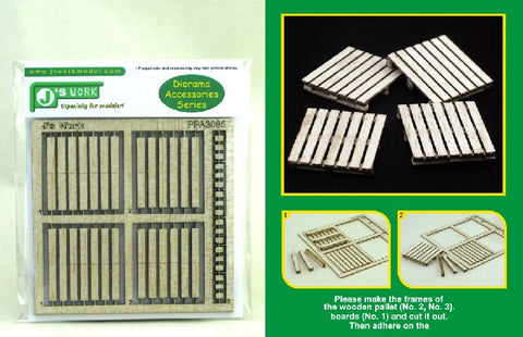 Js Work 1/35 Wooden Pallet (4) Laser Cut Kit