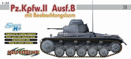 Cyber-Hobby Military 1/35 PzKpfw II Ausf B Observation Tower Tank Ltd. Edition Kit