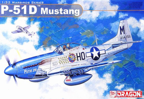 Dragon Models Aircraft 1/32 P51D Mustang Fighter (Re-Issue) Kit