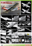 Dragon Models Aircraft 1/32 P51K Mustang Aircraft w/4.5 inch M10 Rocket Launcher Kit
