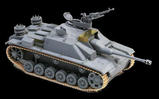 This is an authentic highly detailed special edition plastic assembly kit of the Dragon Models 1/35 scale Six-Day War Arab StuG III Ausf G self-propelled gun.