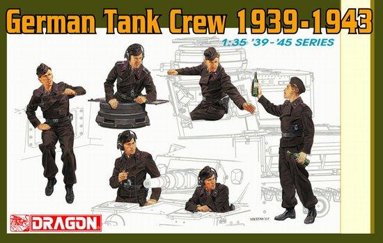 Dragon Military 1/35 German Tank Crew 1939-43 (6) Kit