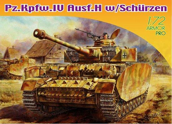 Dragon Military 1/72 PzKpfw IV Ausf H Tank w/Side-Skirt Armor