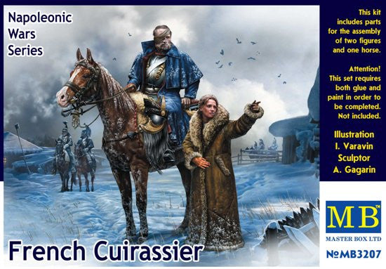 Master Box Ltd 1/32 Napoleonic Wars French Mounted Cuirassier & Russian Girl Winter Dress Kit