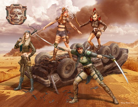 Master Box Sci-Fi 1/35 Desert Battle: Skull Clan Death Angels Women Warriors (4) Kit