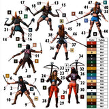 Master Box Sci-Fi 1/35 Desert Battle: Skull Clan Death Angels Women Warriors (4) Kit