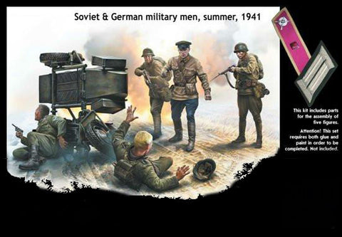 Master Box Ltd 1/35 Accident, German Soldiers (2) & Soviet Soldiers (3) Kit