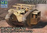 Master Box Ltd 1/72 WWI British Male Mk I Tank Modified for Gaza Strip Kit