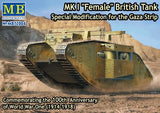 Master Box Ltd 1/72 WWI British Female Mk I Tank Modified for Gaza Strip Kit