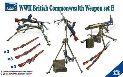 Riich Military 1/35 WWII British Commonwealth Weapon Set B Kit