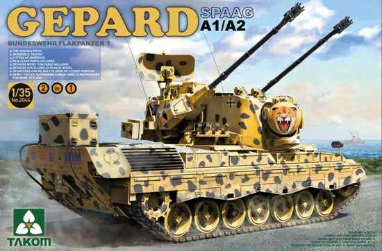 Takom Military 1/35 Bundeswehr Flakpanzer1 Gepard SPAAG A1/A2 (2 in 1) Kit