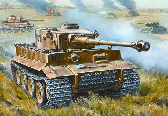 Zvezda Military 1/72 German Tiger I Early Heavy Tank Snap Kit