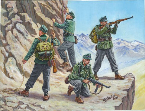 Zvezda Military 1/72 German Mountain Troops 1939-43 (4) (Snap Kit)