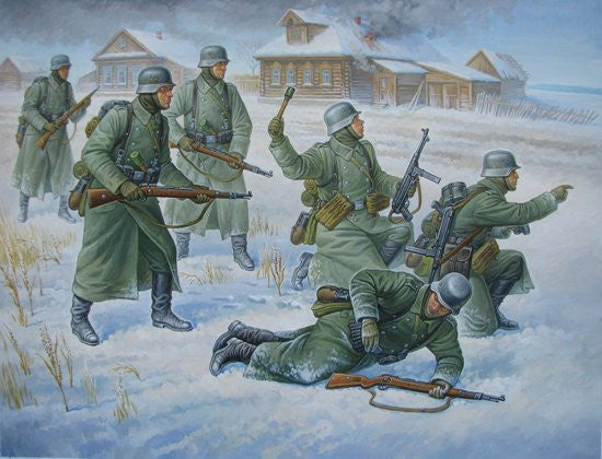 Zvezda Military 1/72 German Infantry Winter Uniform 1941-45 (5) (Snap Kit)